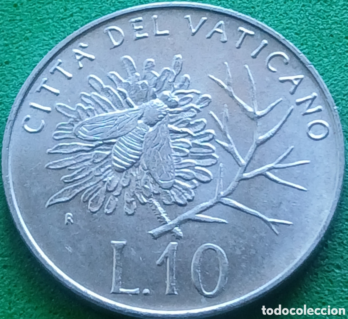 Monedas antiguas de Europa: Ciudad del Vaticano 10 liras 1992 km#236 poco com&uacute;n!!