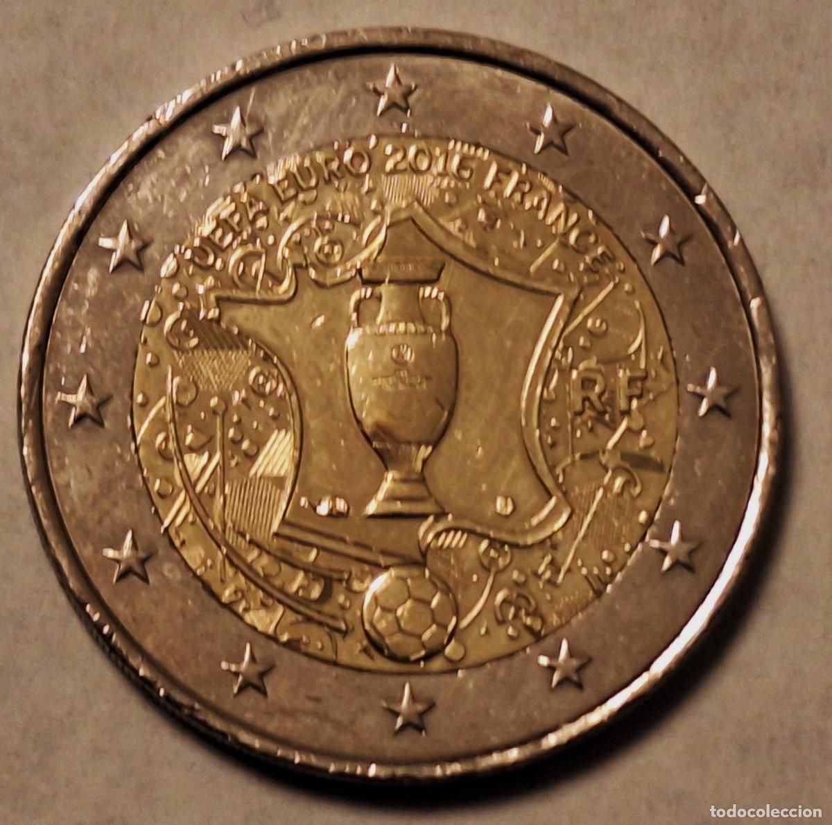 Monedas antiguas de Europa: FRANCIA - MONEDA CONMEMORATIVA DE 2 EUROS DEL A&Ntilde;O 2016 - COPA EUROPA U.E.F.A. - BIEN CONSERVADA