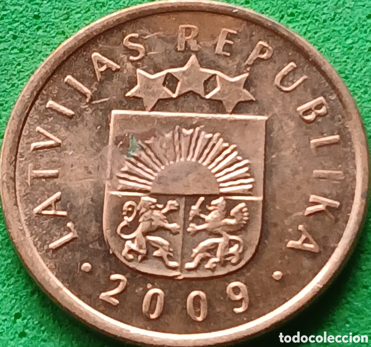 Monedas antiguas de Europa: Letonia 2 santimi 2009 km#21