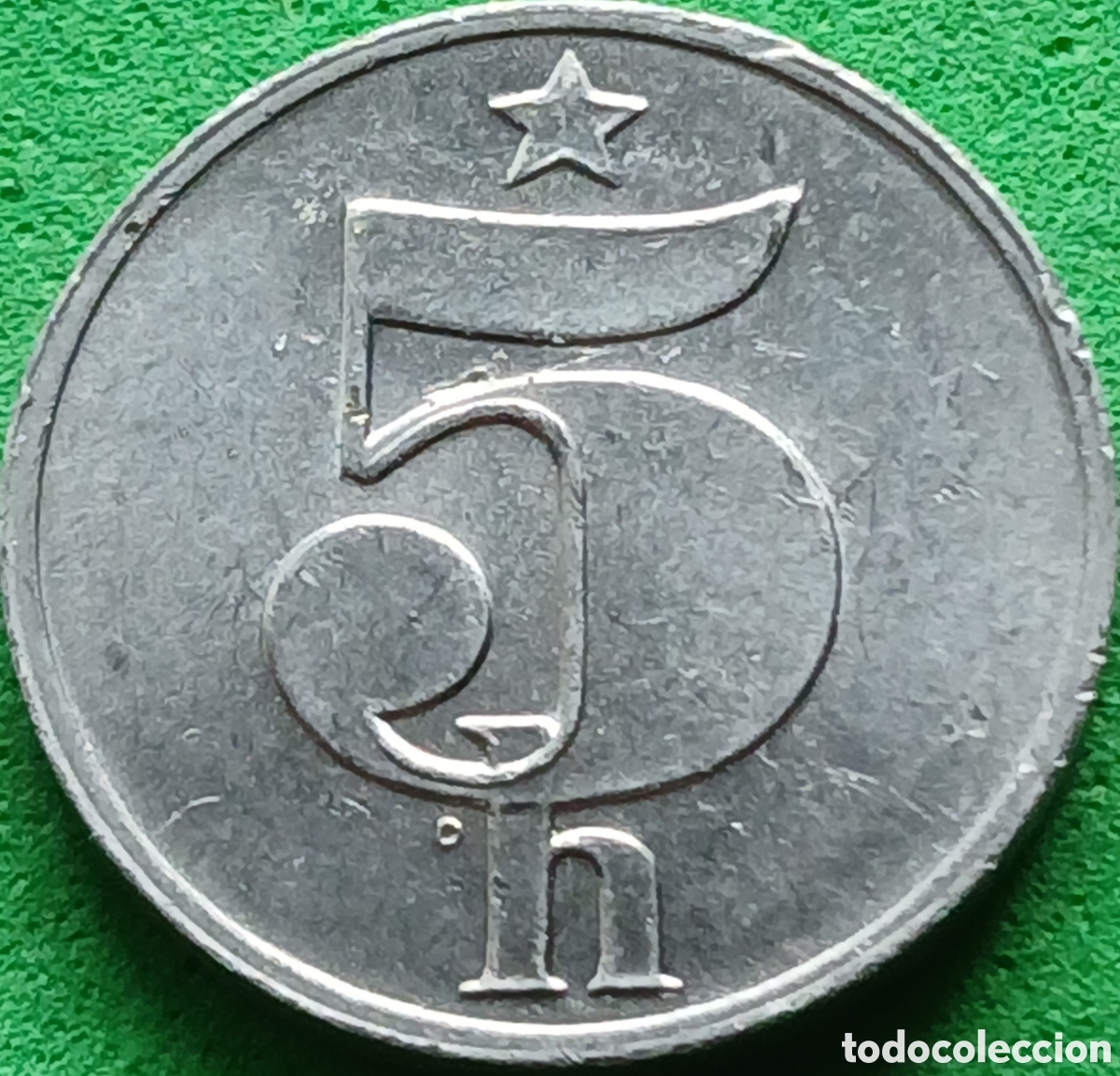 Monedas antiguas de Europa: Checoslovaquia 5 hellers 1978 km#86