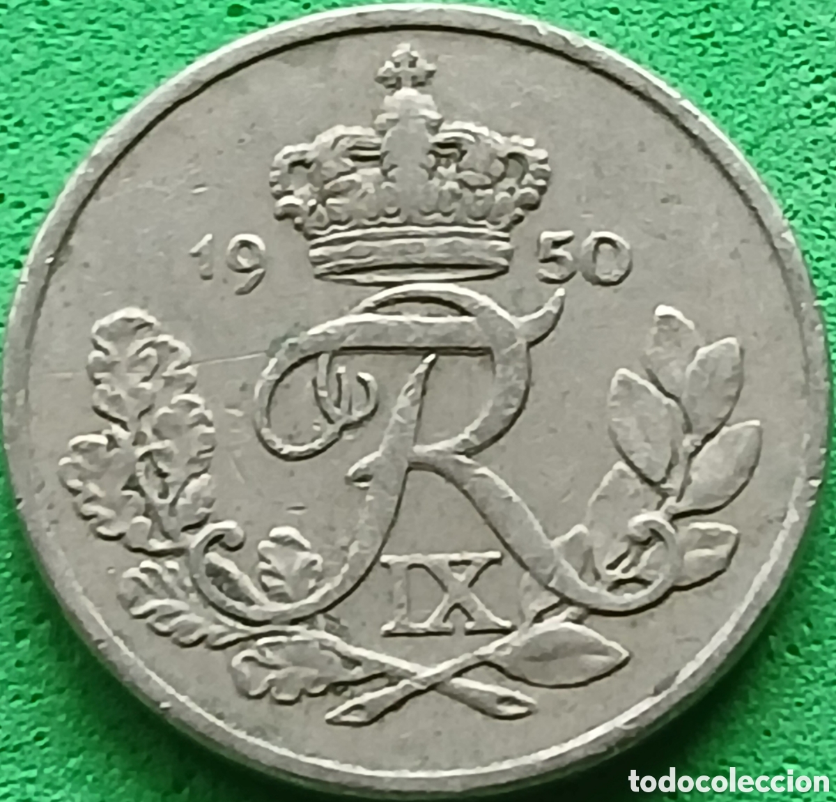 Monedas antiguas de Europa: Dinamarca 10 ore 1950 km#841