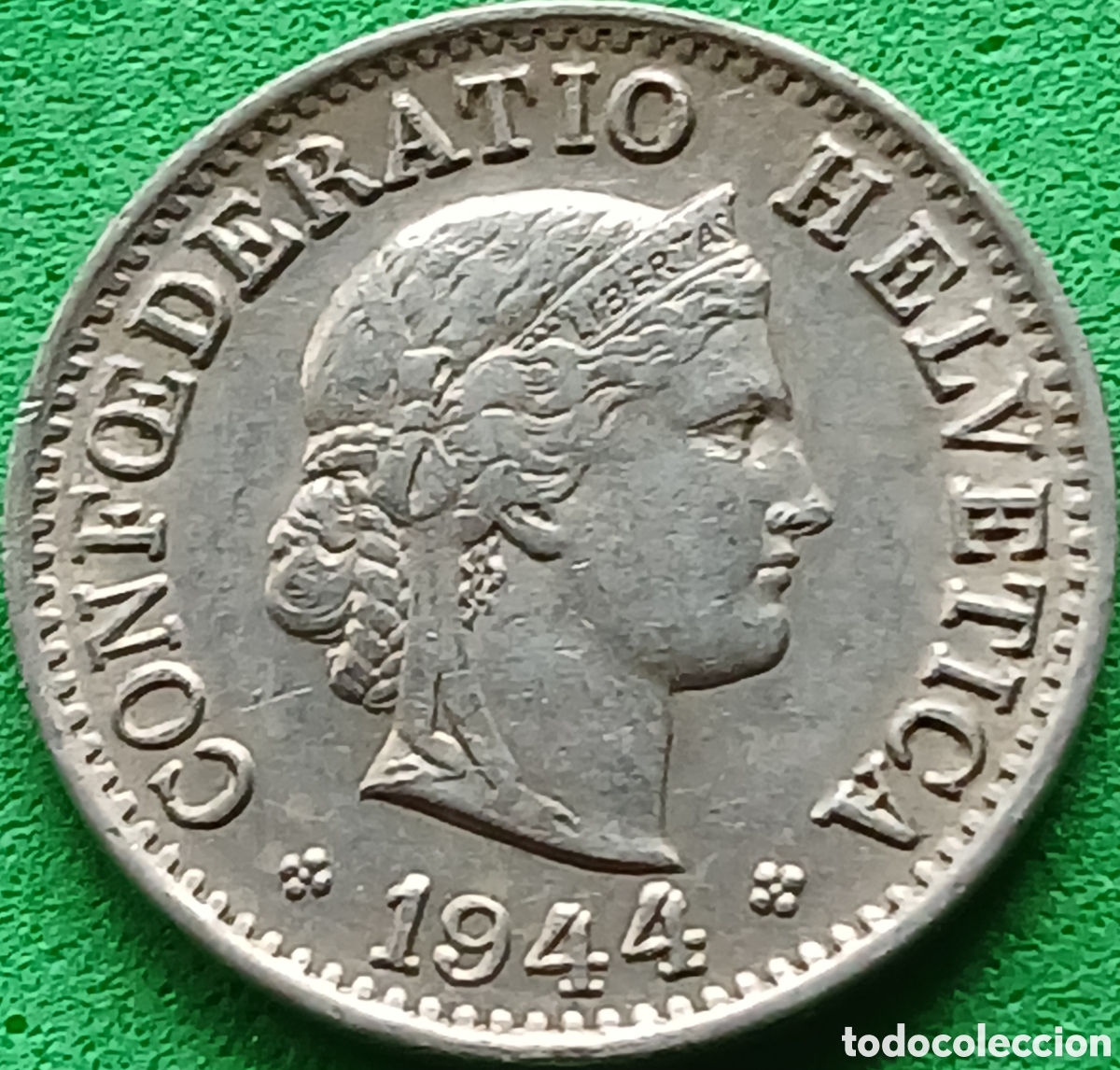 Monedas antiguas de Europa: Suiza 5 c&eacute;ntimos 1944 km#26