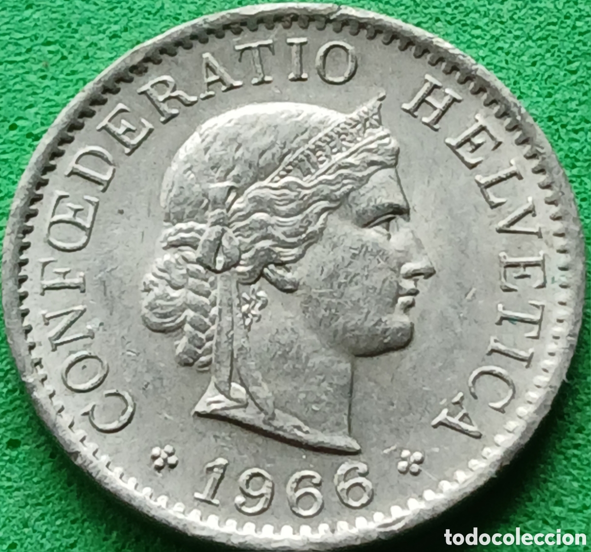 Monedas antiguas de Europa: Suiza 5 c&eacute;ntimos 1966 km#26
