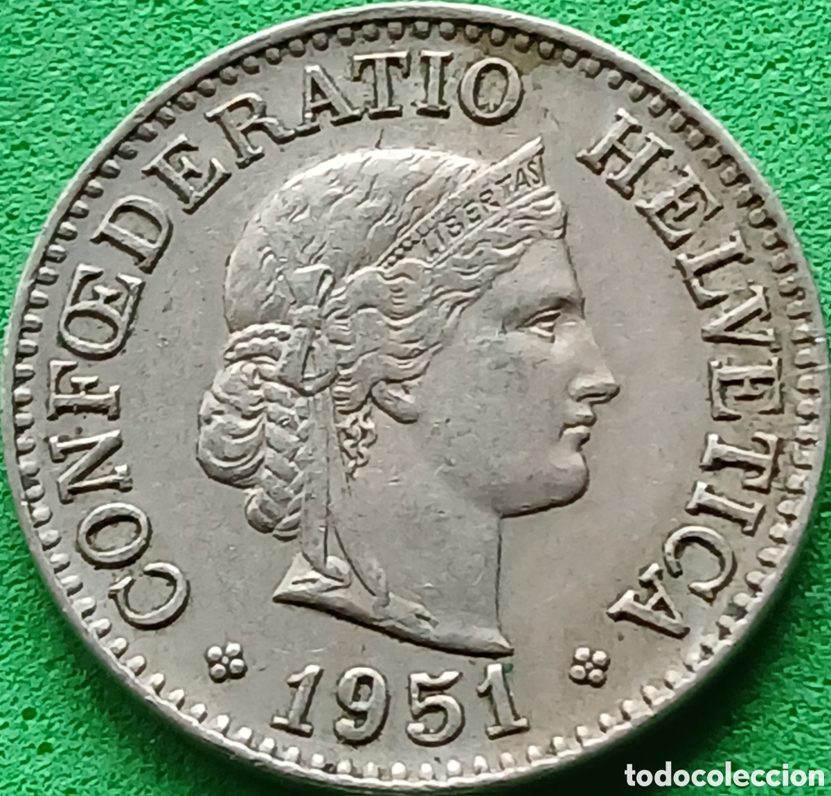 Monedas antiguas de Europa: Suiza 10 c&eacute;ntimos 1951 km#27