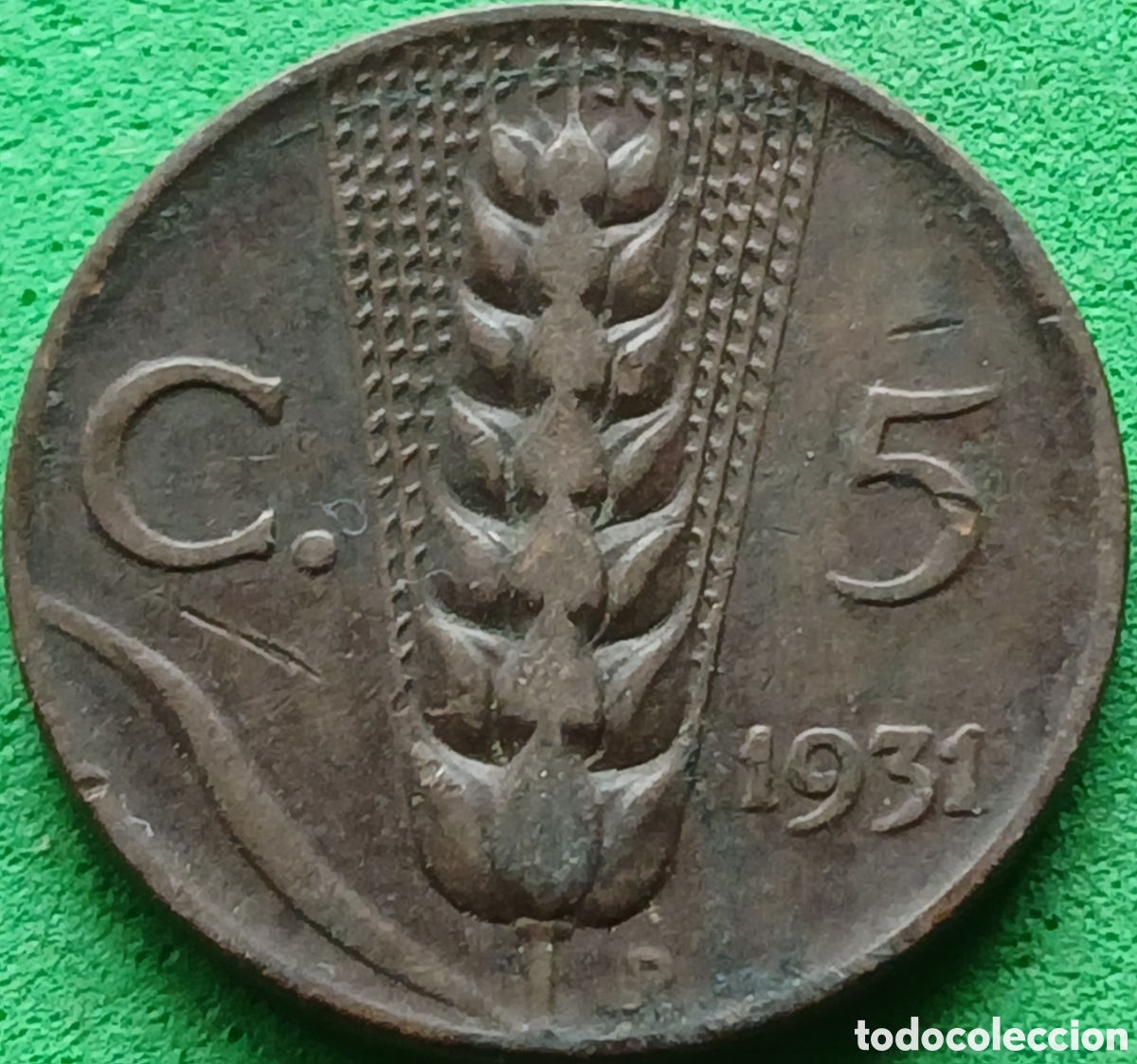 Monedas antiguas de Europa: Italia 5 centesimos 1931 km#59