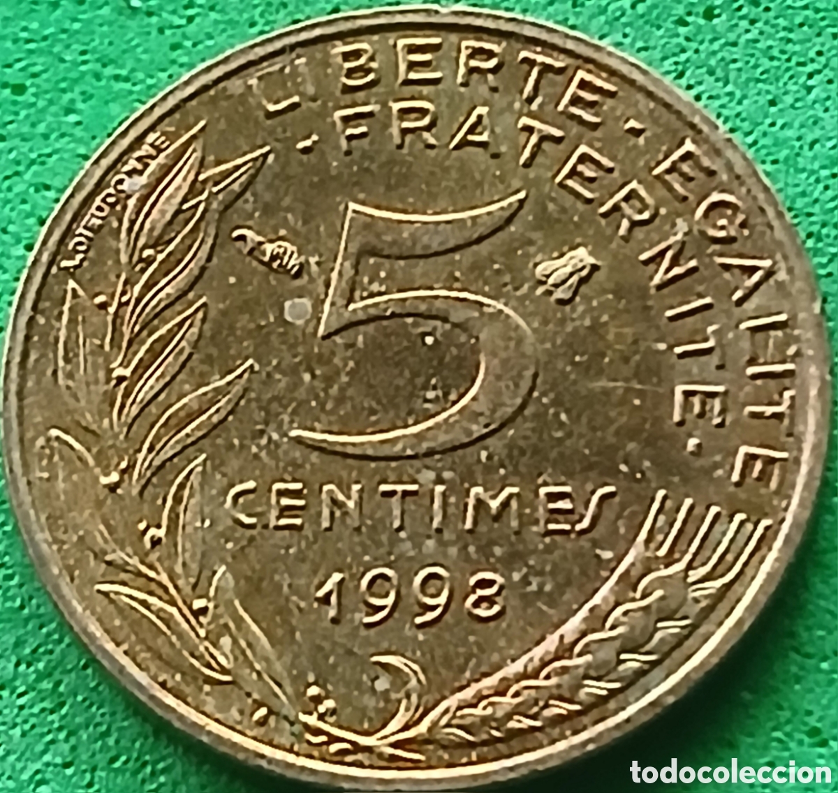 Monedas antiguas de Europa: Francia 5 c&eacute;ntimos 1998 km#933