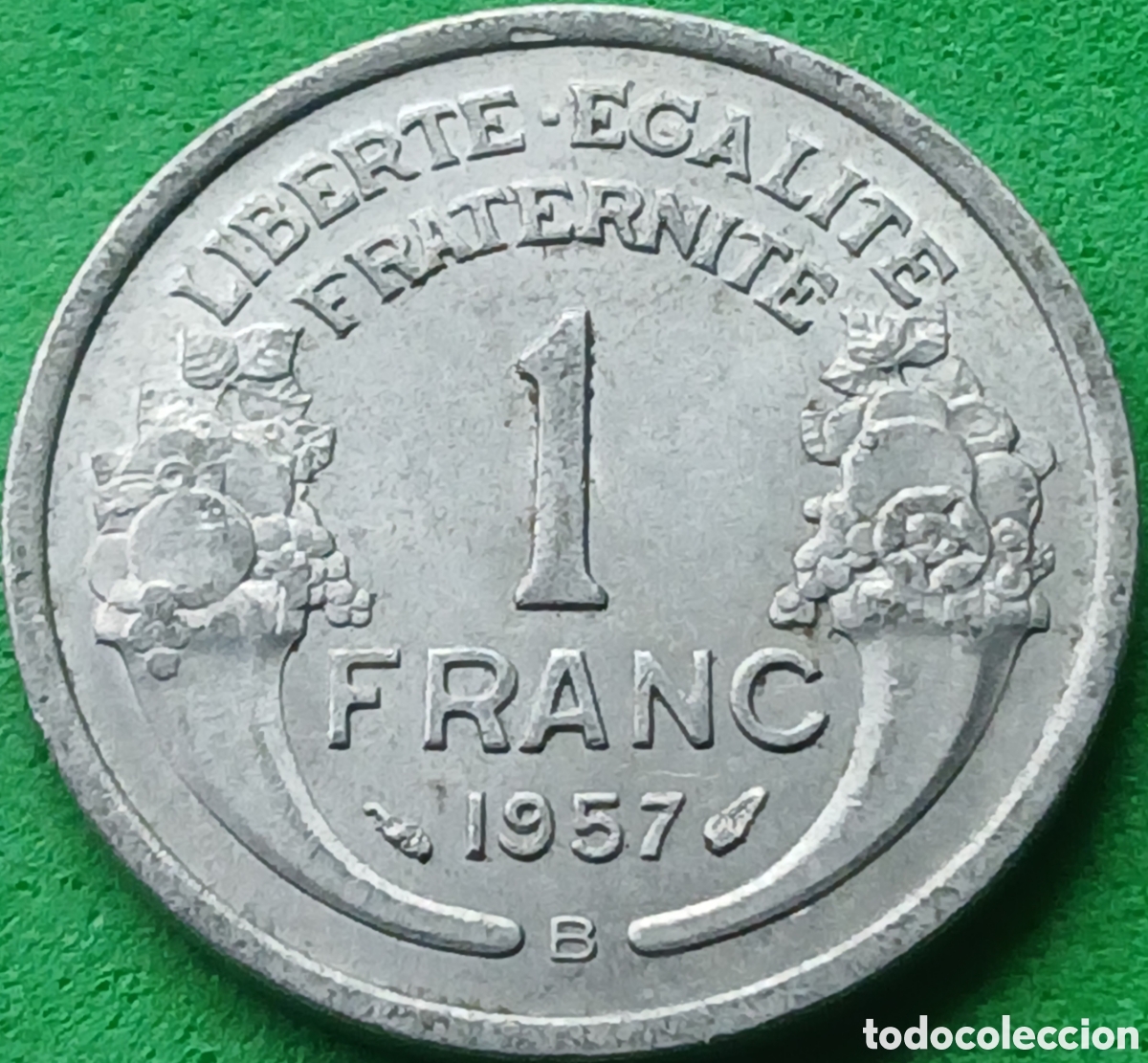 Monedas antiguas de Europa: Francia 1 franco 1957 B Beaumont-le-Roger km#885a