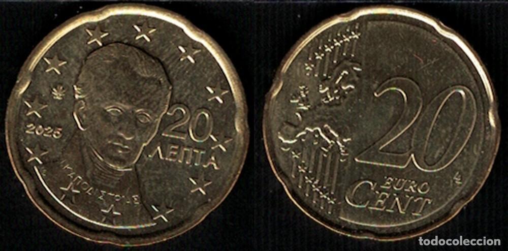Monedas antiguas de Europa: Grecia 2025 Pi&egrave;ce de Monnaie 20 centimes euro Ioannis Capodistrias RP694
