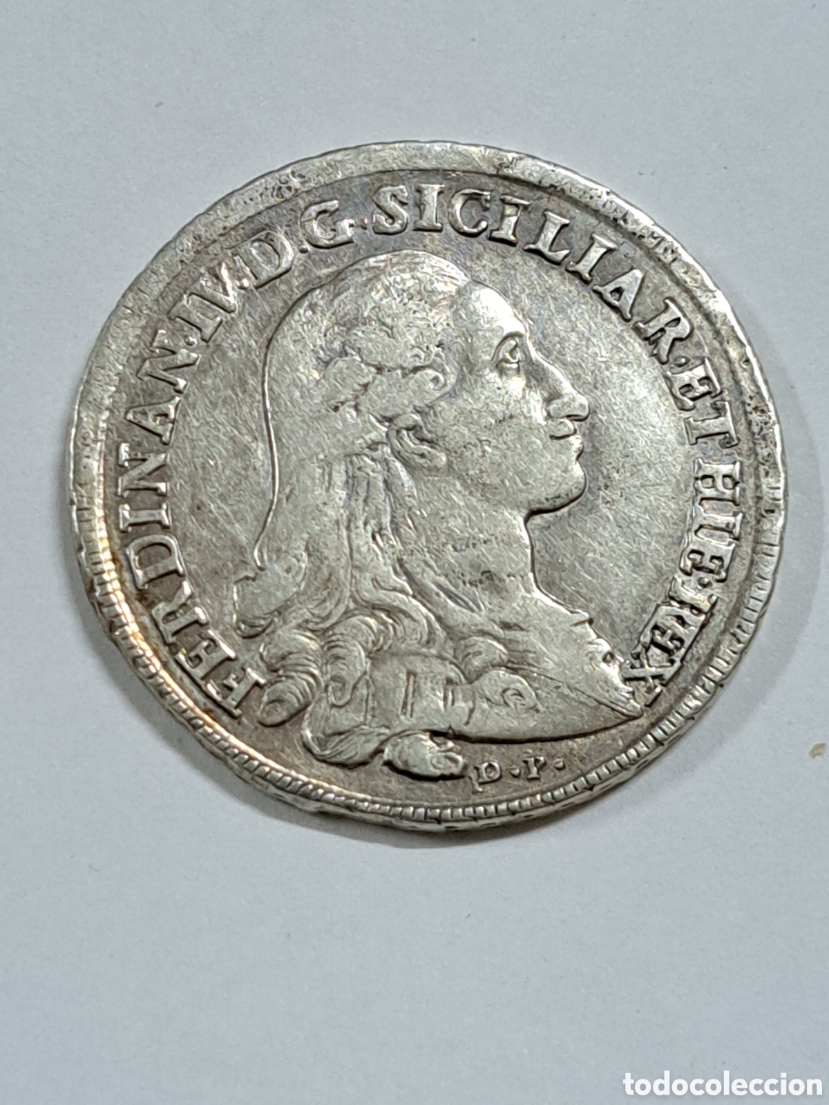 Monedas antiguas de Europa: Piastra de 120 granas de plata reinado de Fernando IV a&ntilde;o 1787 acu&ntilde;ada en Napoles