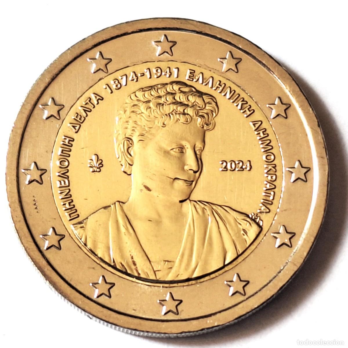 Monedas antiguas de Europa: GRECIA- MONEDA CONMEMORATIVA DE 2 EUROS DEL A&Ntilde;O 2024- 150 ANIV. PENELOPE DELTA - BIEN CONSERVADA
