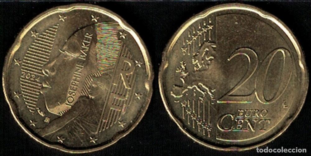 Monedas antiguas de Europa: Francia 2024 Pi&egrave;ce de Monnaie 20 centimes euro Jos&eacute;phine Baker RP418