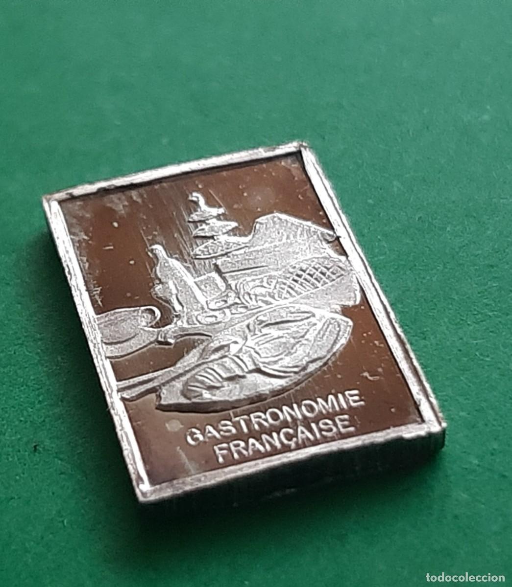 Monedas antiguas de Europa: ❤(LINGOTE PLATA 0.999)❤(1,90 GRAMOS) LINGOTE PLATA PURA(AIDIP) GASTRONOM&Iacute;A FRANCESA