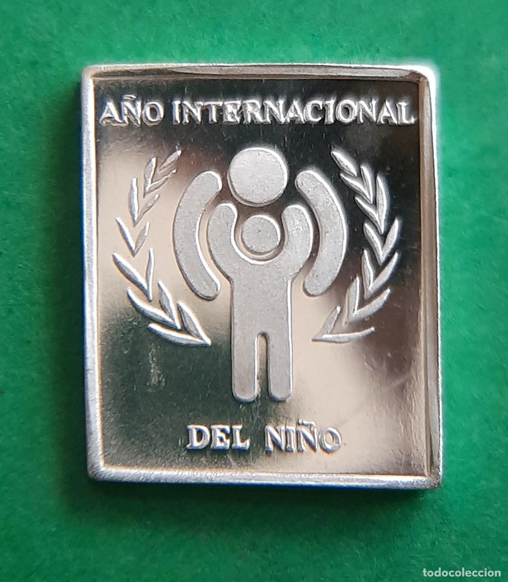 Monedas antiguas de Europa: ❤(LINGOTE PLATA 0.999)❤(2 GRAMOS) LINGOTE PLATA PURA(AIDIP) A&Ntilde;O INTERNACIONAL DEL NI&Ntilde;O