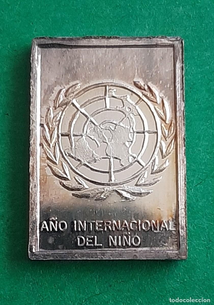 Monedas antiguas de Europa: ❤(LINGOTE PLATA 0.999)❤(1,90 GRAMOS) LINGOTE PLATA PURA(AIDIP) A&Ntilde;O INTERNACIONAL DEL NI&Ntilde;O