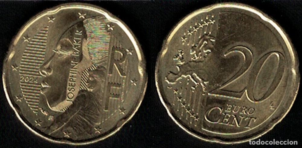 Monedas antiguas de Europa: Francia 2024 Pi&egrave;ce de Monnaie 20 centimes euro Jos&eacute;phine Baker RP315