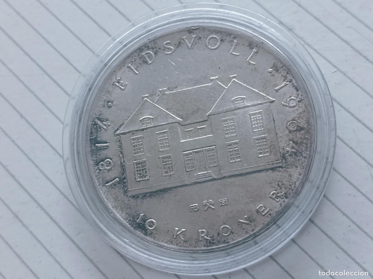 Monedas antiguas de Europa: NORUEGA 10 CORONAS 1964 PLATA