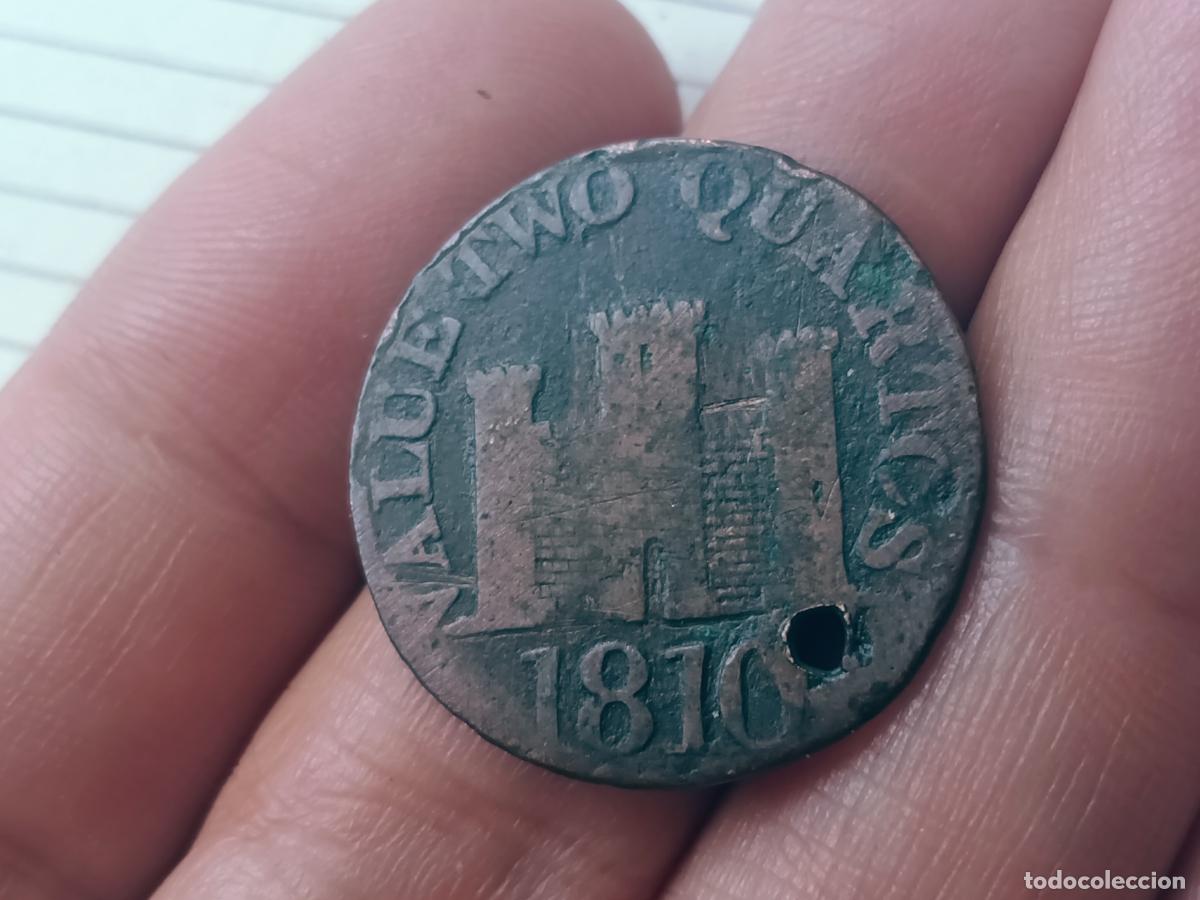 Monedas antiguas de Europa: 2 CUARTOS 1810 GIBRALTAR - Foto 1