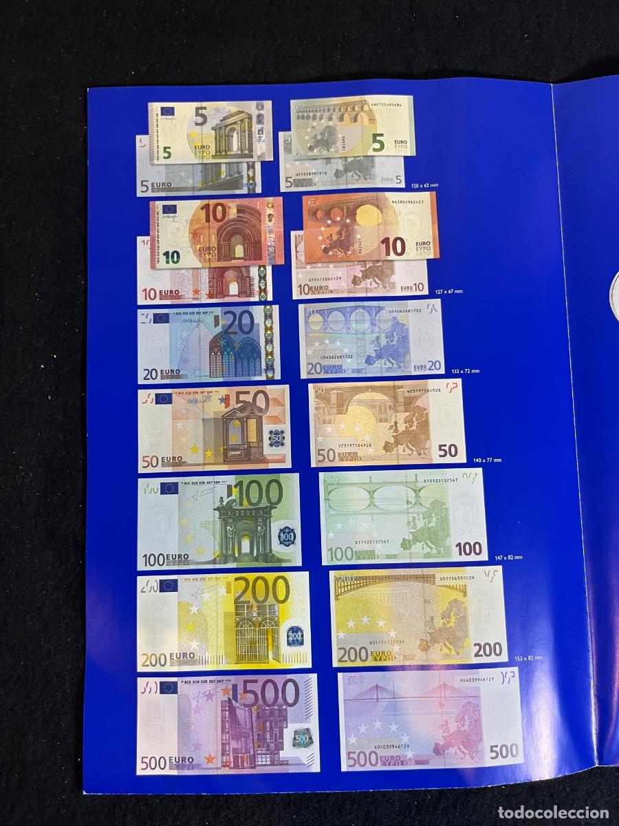 Alte M&uuml;nzen aus Europa: P&oacute;ster oficial monedas euro BCE billetes Serie Europa Banco Central Europeo coleccionismo