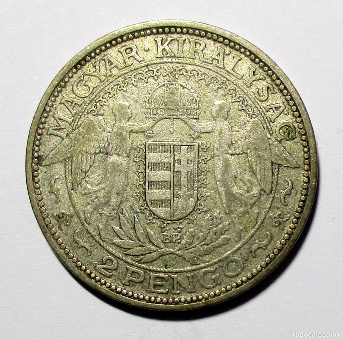 Monedas antiguas de Europa: HUNGRIA, 1929. MONEDA DE 2 PENG&Ouml;, EN PLATA. LOTE 5688