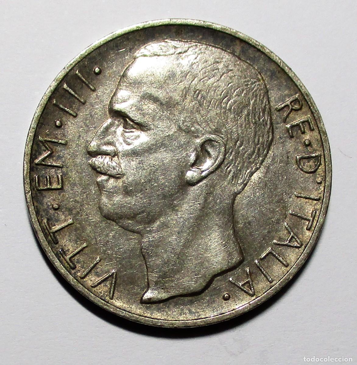 Monedas antiguas de Europa: ITALIA, 1927. MONEDA DE 10 LIRAS DE VICTOR MANUEL III, EN PLATA. LOTE 5689