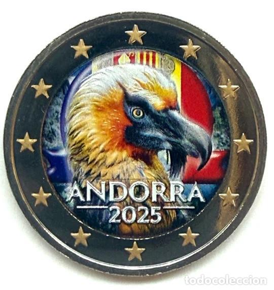 Monedas antiguas de Europa: ANDORRA 2 euro 2025 Quebrantahuesos - multicolor 2 &euro;