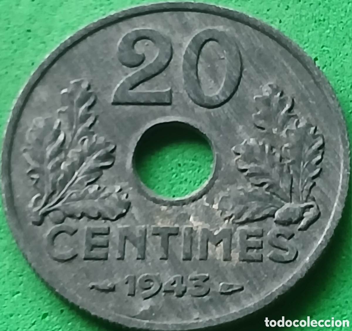 Monedas antiguas de Europa: Francia 20 centimos 1943 km#900