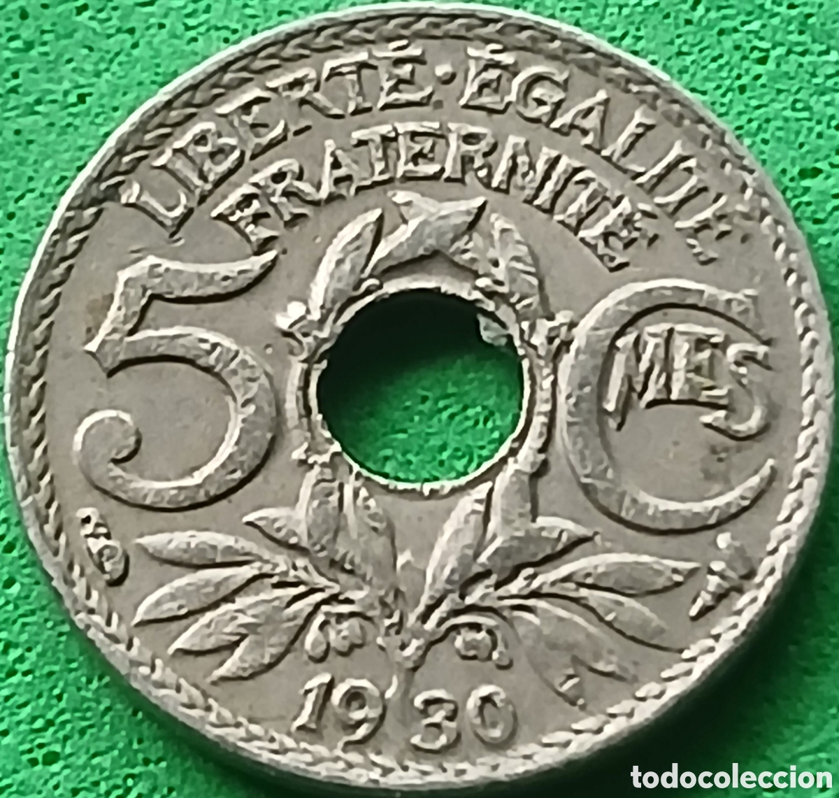 Monedas antiguas de Europa: Francia 5 c&eacute;ntimos 1930 km#875