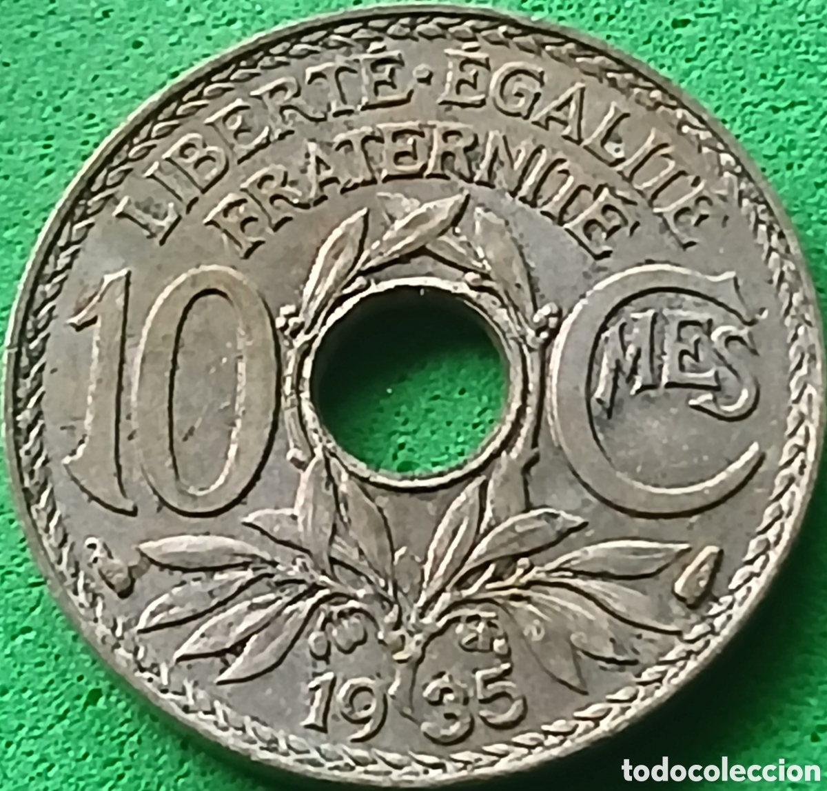 Monedas antiguas de Europa: Francia 10 c&eacute;ntimos 1935 km#866a