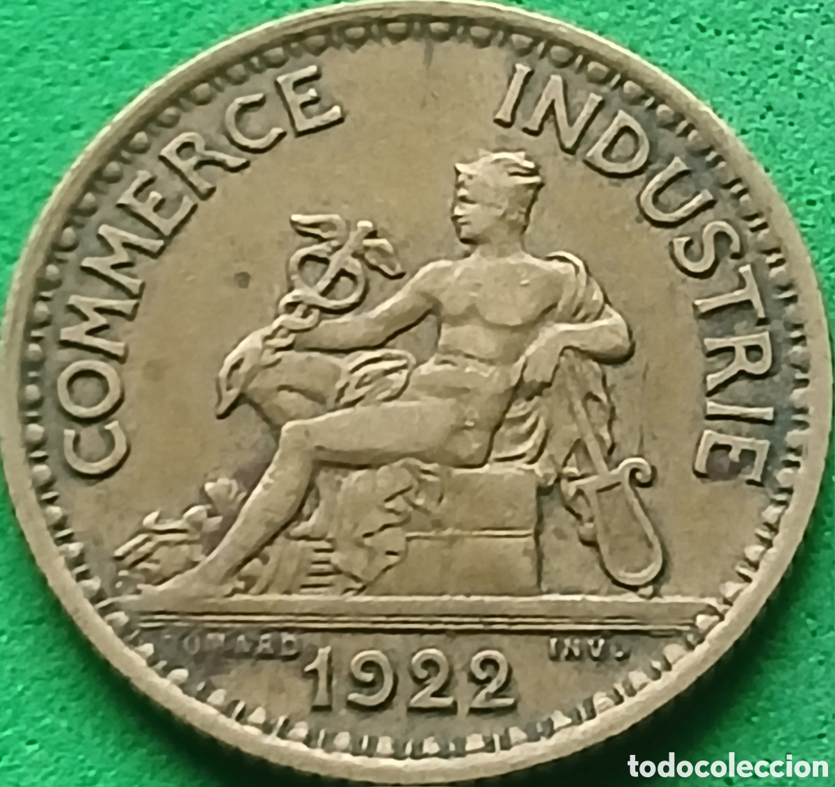 Monedas antiguas de Europa: Francia 1 franco 1922 km#876