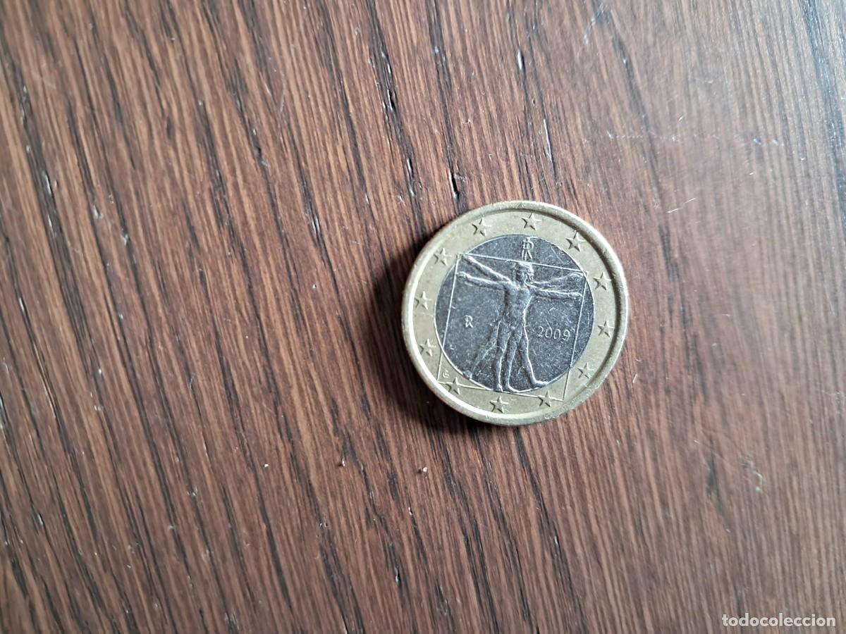 Monedas antiguas de Europa: moneda de 1 euro de Italia, a&ntilde;o 2009.