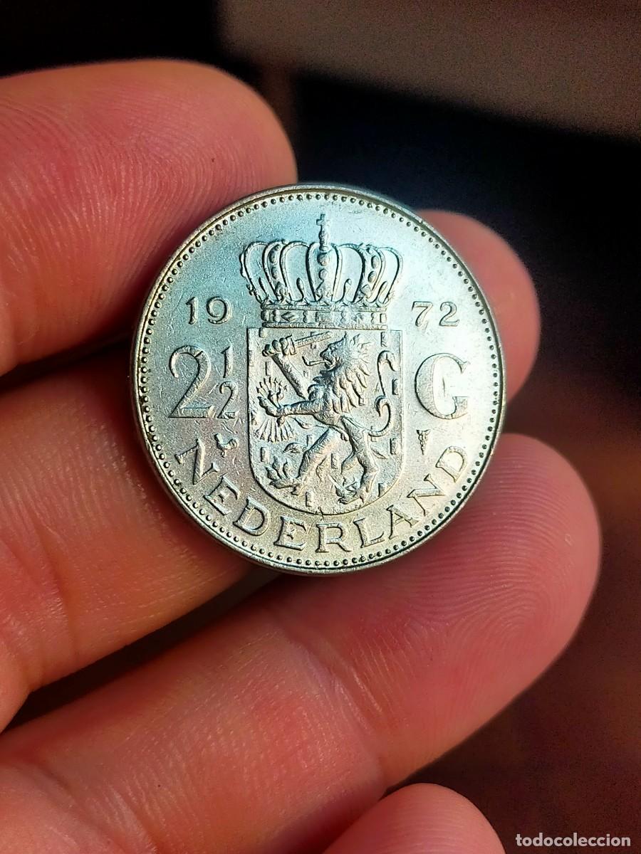 Monedas antiguas de Europa: MONEDA DE 2.5 1/2 GULDEN HOLANDA PAISES BAJOS 1972 BUENA CONSERVACION