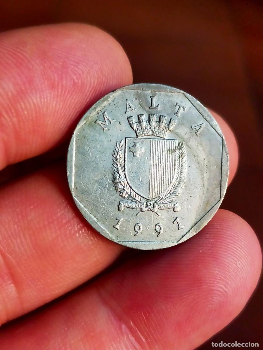 Monedas antiguas de Europa: MONEDA DE 50 CENT CENTAVOS CENTIMOS MALTA 1991 BUENA CONSERVACION