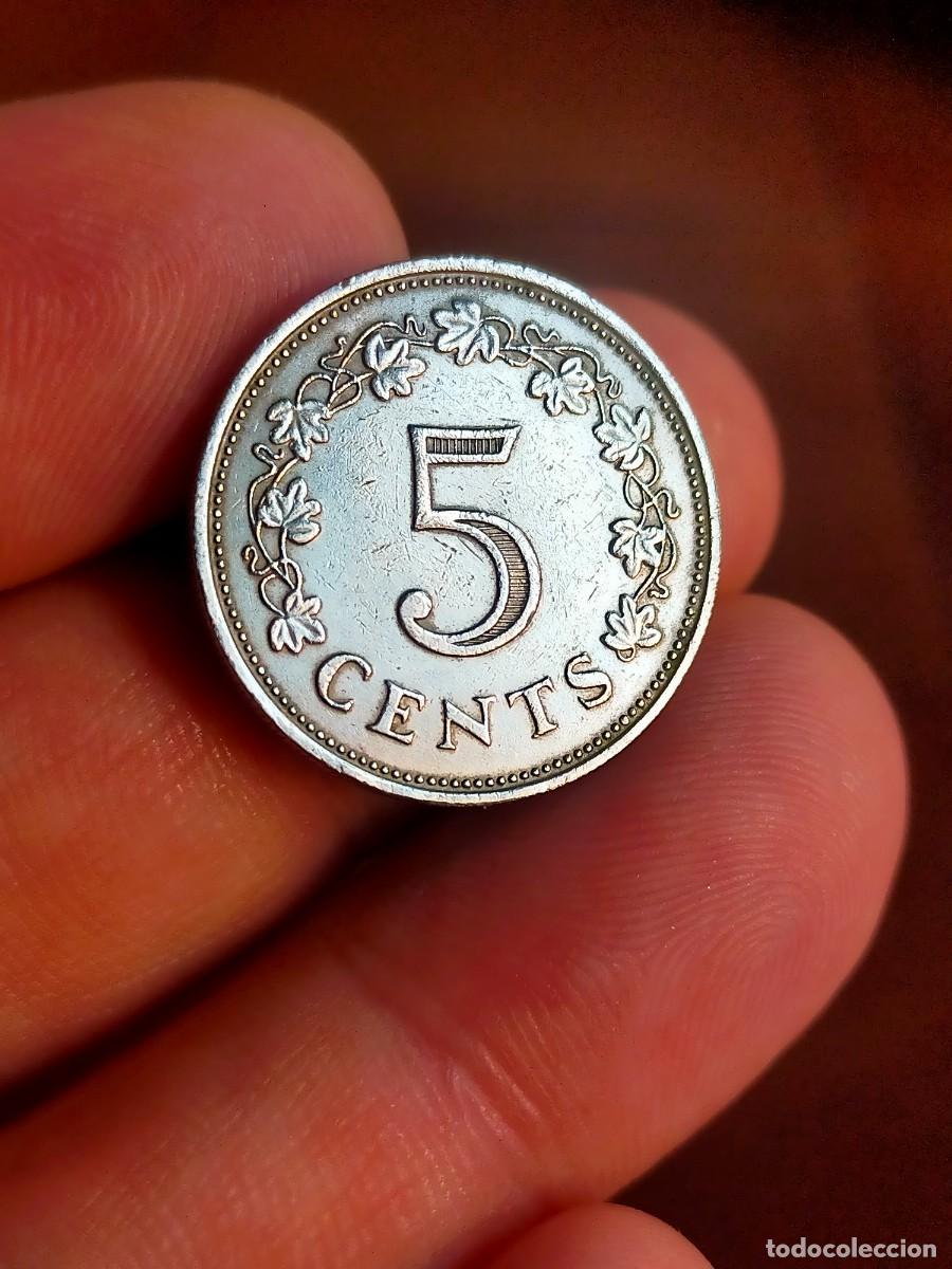 Monedas antiguas de Europa: MONEDA DE 5 CINCO CENTS CENTAVOS CENTIMOS MALTA 1972 MUY BUENA CONSERVACION