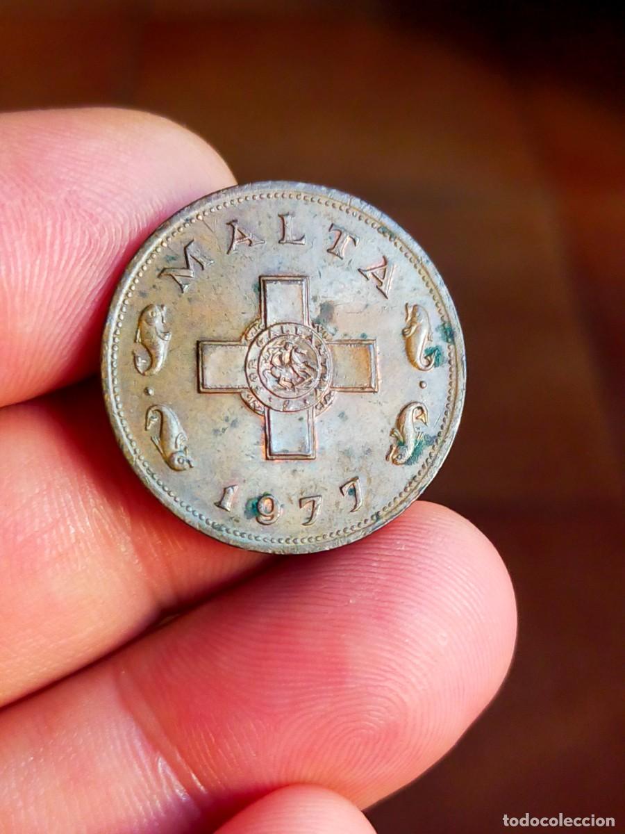 Monedas antiguas de Europa: MONEDA DE 1 UN CENT CENTAVO CENTIMO MALTA 1977 BUENA CONSERVACION
