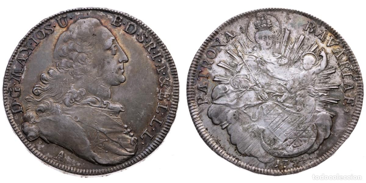 Monedas antiguas de Europa: SC-Alemania. .Maximilian III Talero de la virgen 1774. EBC -/XF-. Plata 28.07 g.