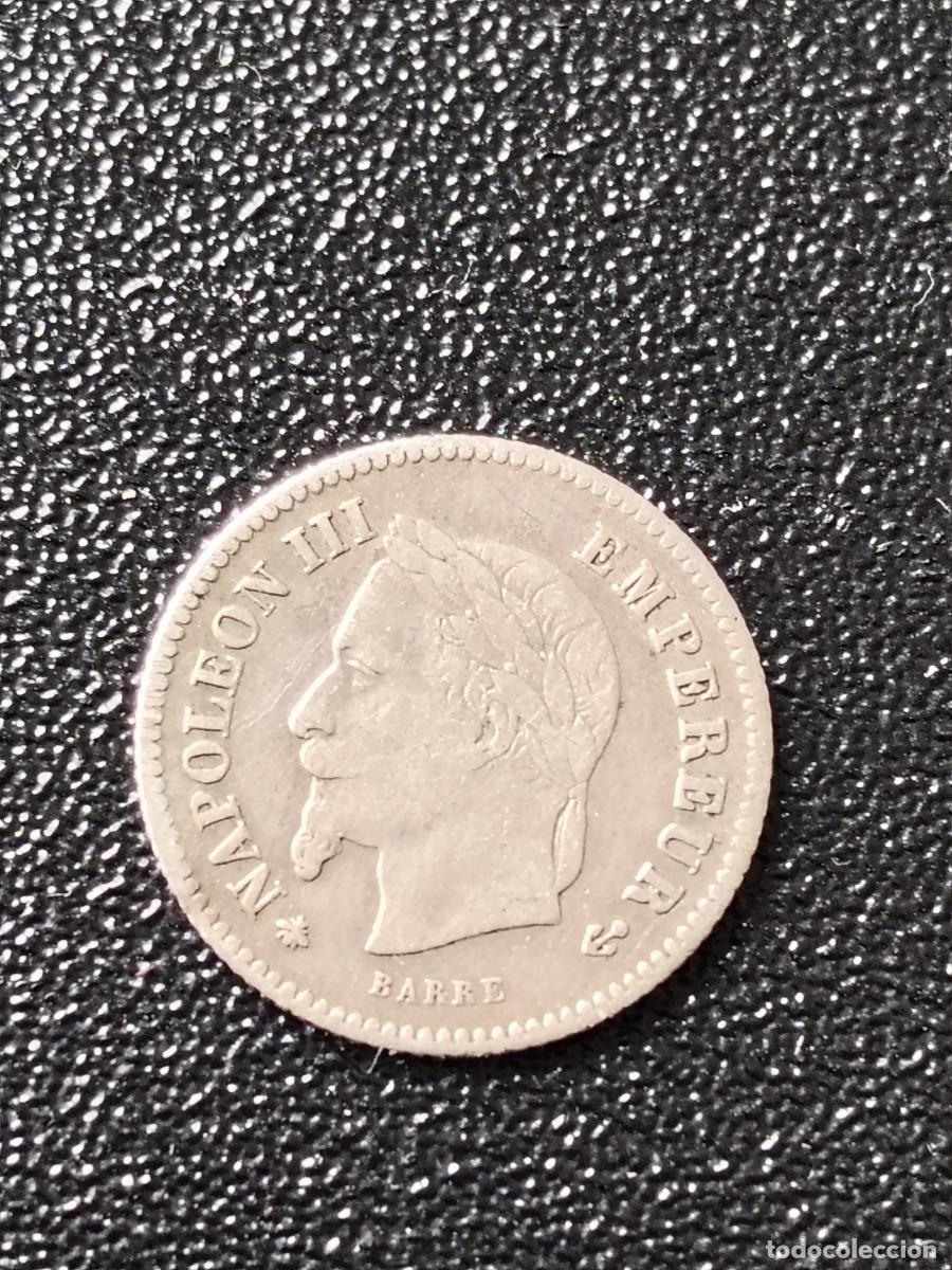 Monedas antiguas de Europa: FRANCIA: 20 CENT 1867 a - NAPOLEON III / PLATA