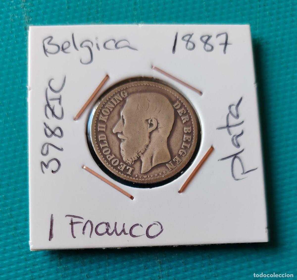Monedas antiguas de Europa: MONEDA DE BELGICA - 1 FRANCO DE PLATA - A&Ntilde;O 1887 - 398ZIC