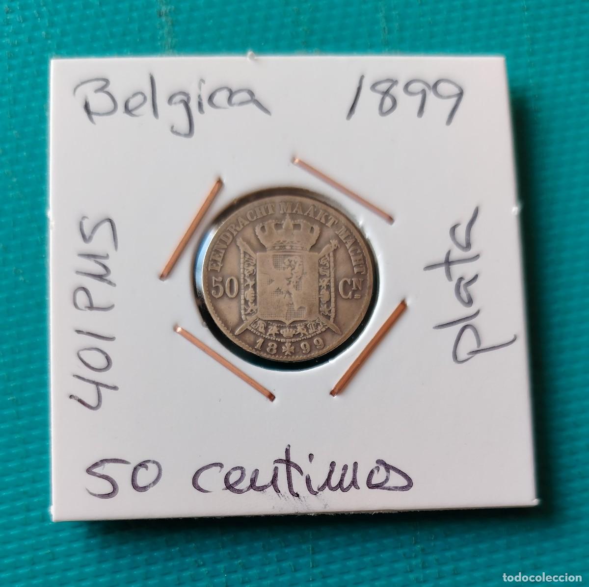 Monedas antiguas de Europa: MONEDA DE BELGICA - 50 CENTIMOS DE PLATA - A&Ntilde;O 1899 - 401PMS