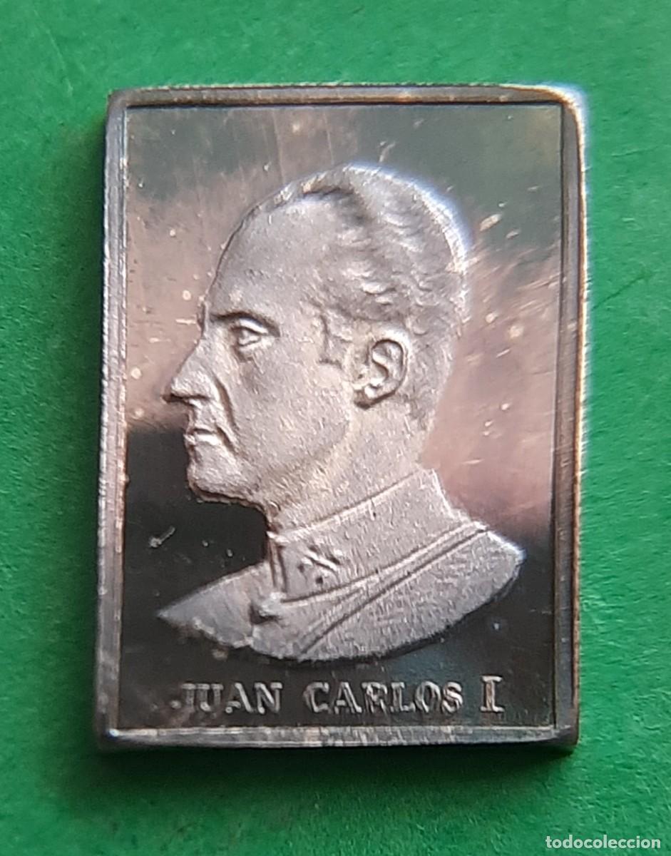 Monedas antiguas de Europa: ❤(LINGOTE PLATA 0.999)❤(1,90 GRAMOS) LINGOTE PLATA PURA(AIDIP) JUAN CARLOS I