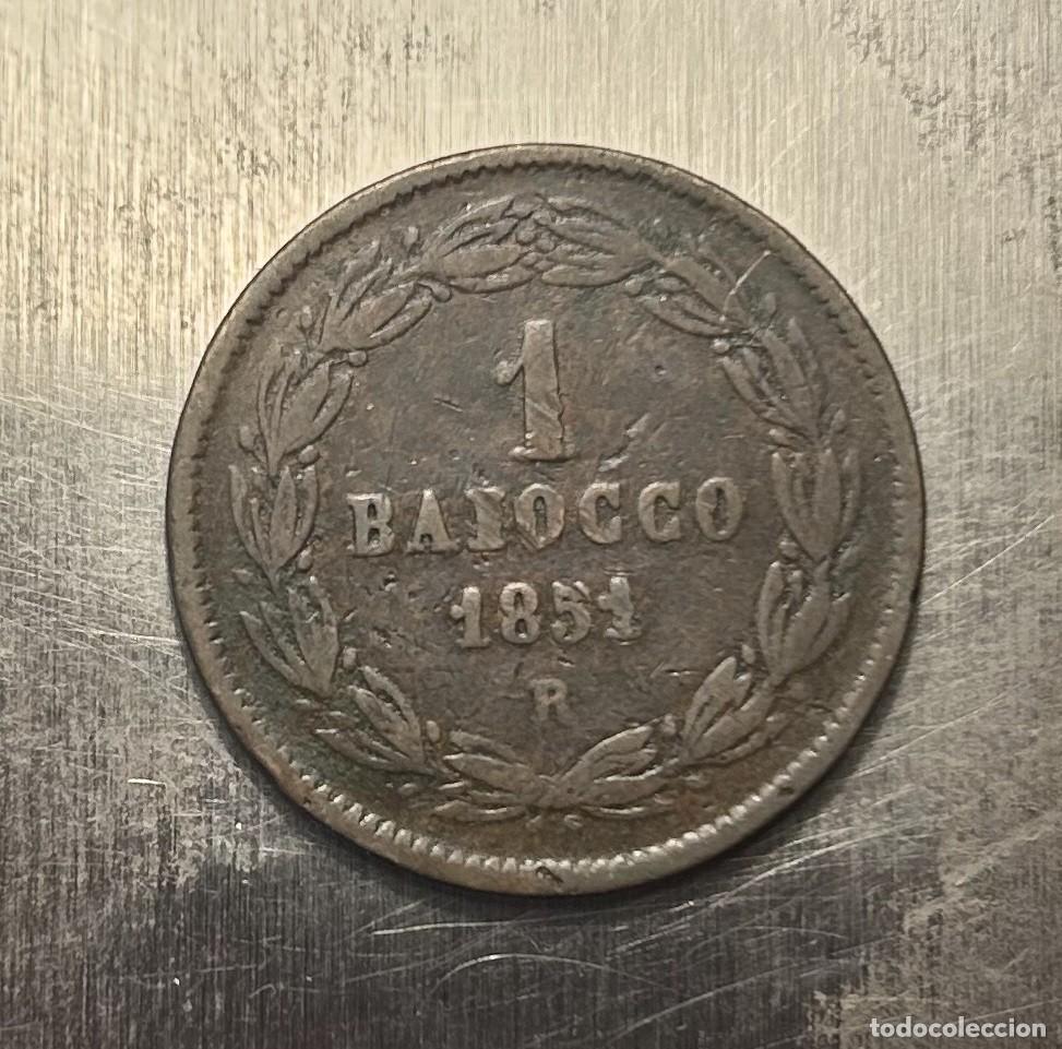 Monedas antiguas de Europa: 1 BAIOCCO 1851 LOS ESTADOS PONTIFICIOS. CECA R