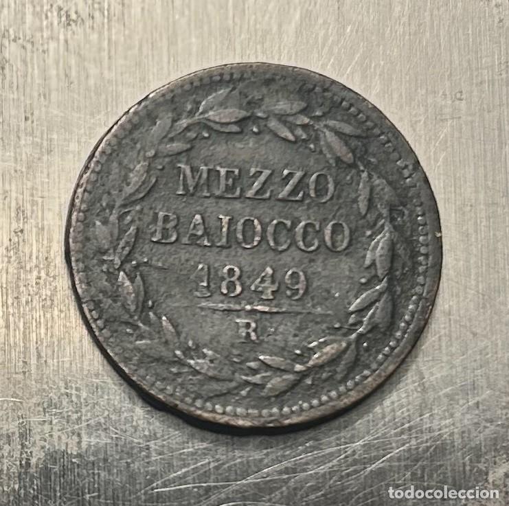Monedas antiguas de Europa: 1/2 DE BAIOCCO 1849 LOS ESTADOS PONTIFICIOS. CECA R