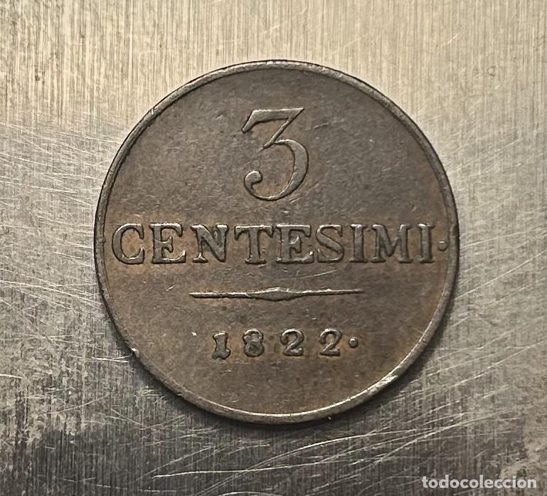 Monedas antiguas de Europa: 3 CENTESIMI 1822 REINO DE LOMBARDIA-VENECIA. CECA M