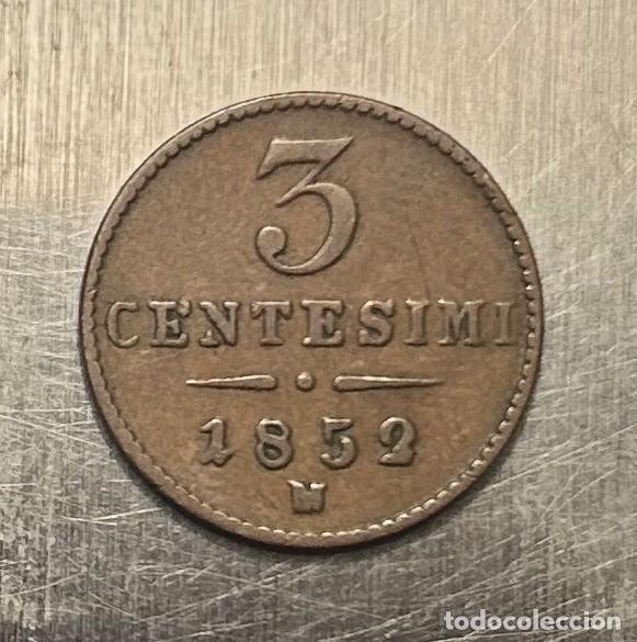Monedas antiguas de Europa: 3 CENTESIMI 1852 REINO DE LOMBARDIA-VENECIA. CECA M