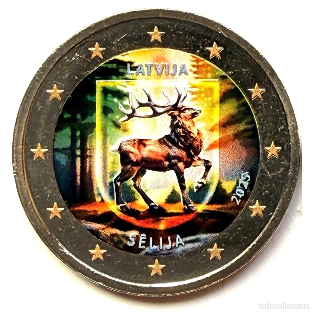 Monedas antiguas de Europa: LETONIA 2 euro 2025 Regi&oacute;n Selija - multicolor