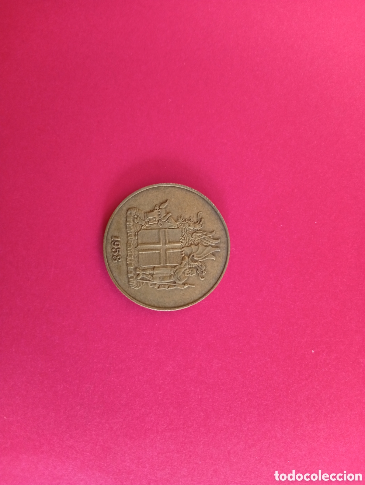 Monedas antiguas de Europa: 2 coronas de Islandia 1958