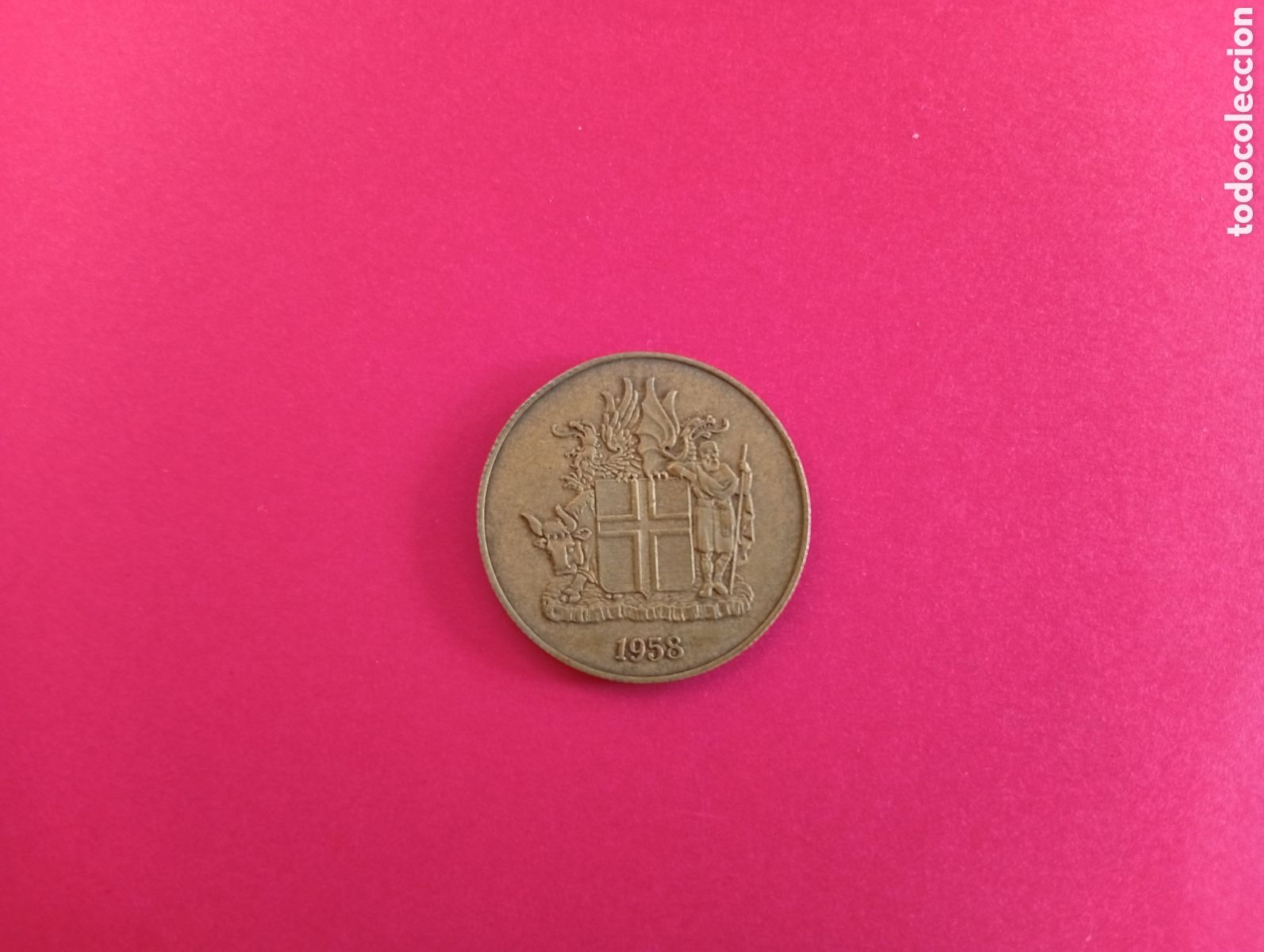 Monedas antiguas de Europa: 2 coronas de Islandia 1958