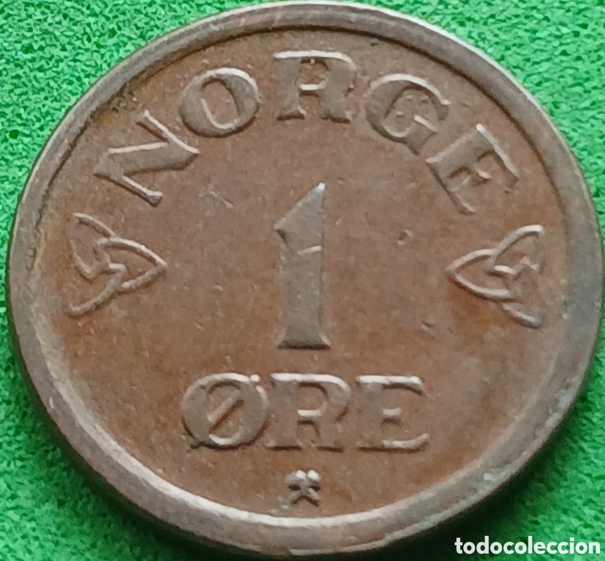 Monedas antiguas de Europa: Noruega 1 ore 1956 km#398