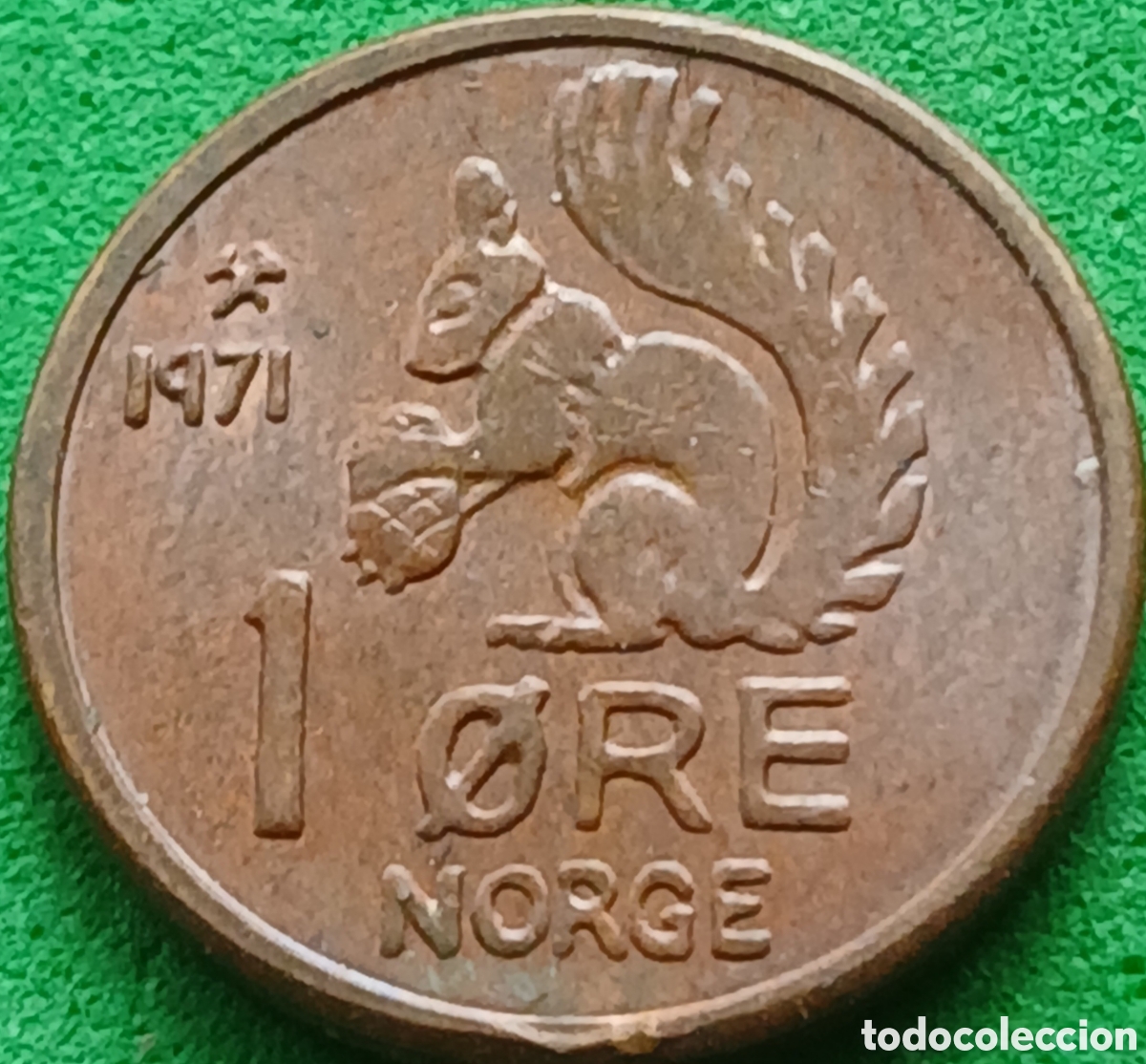 Monedas antiguas de Europa: Noruega 1 ore 1971 km#403