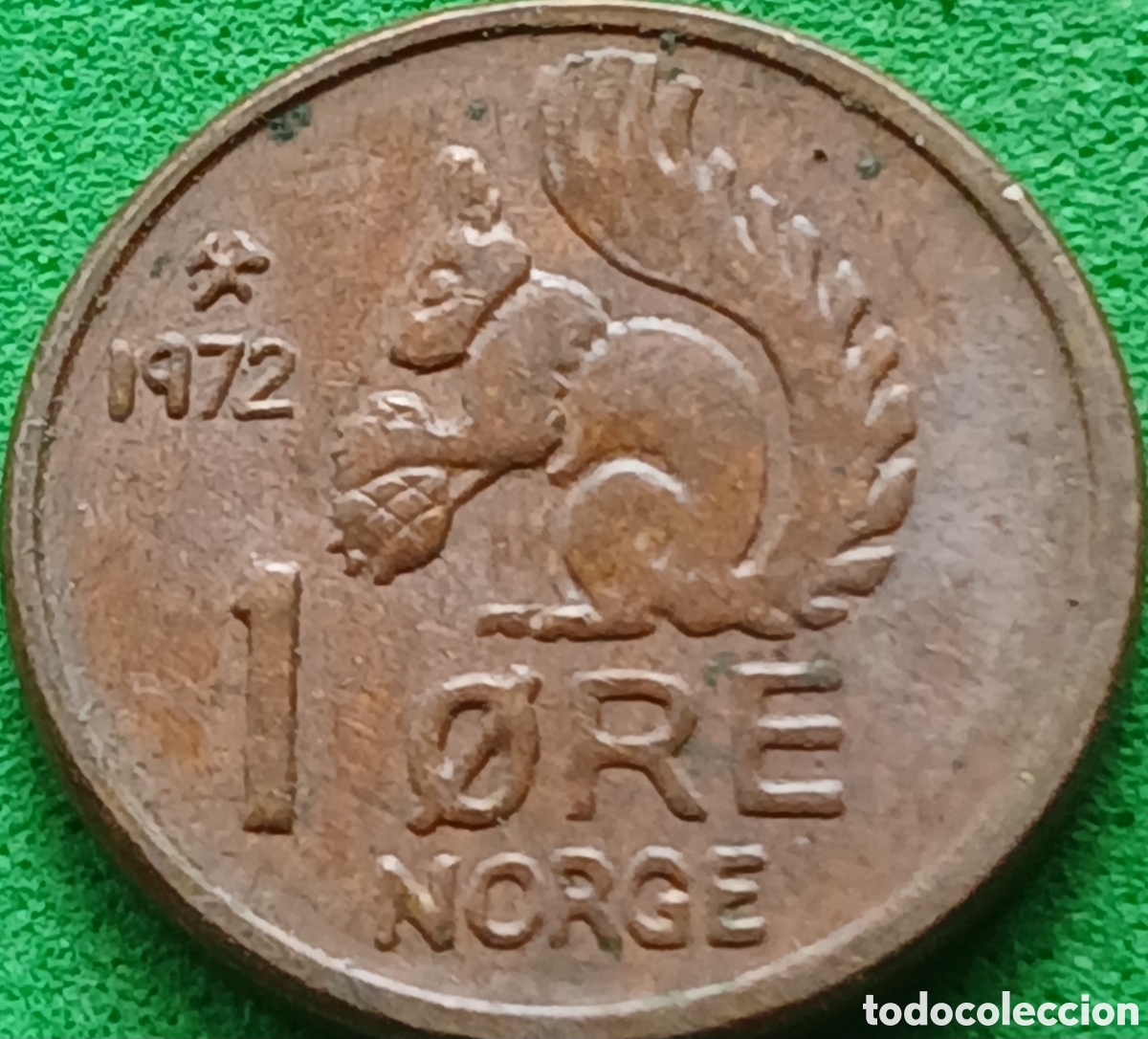 Monedas antiguas de Europa: Noruega 1 ore 1972 km#403