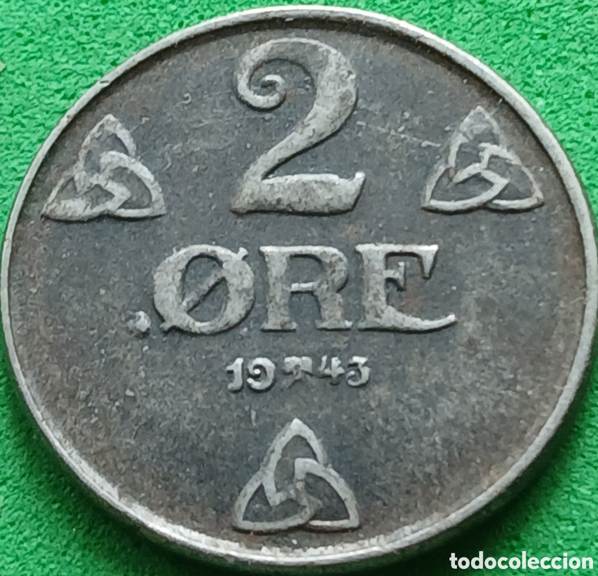 Monedas antiguas de Europa: Noruega 2 ore 1943 km#394